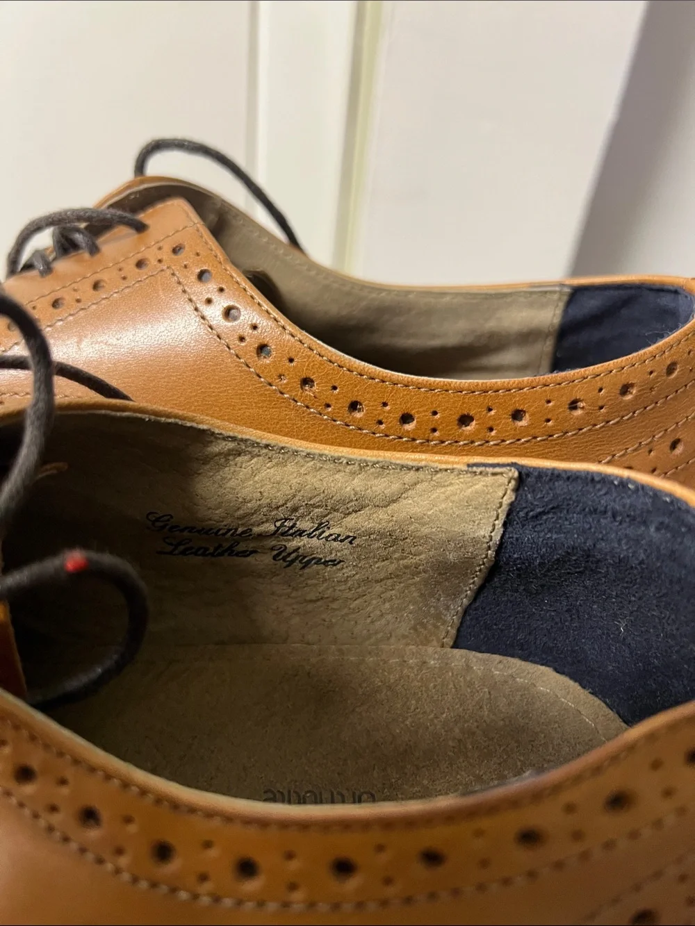 Banana Republic Cognac Leather Wingtip Oxfords